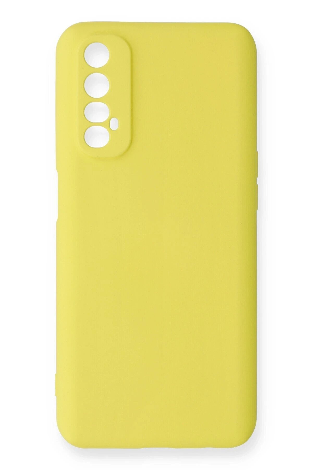 CepteToptan Realme 7 Kılıf Nano içi Kadife Silikon - Sarı - DROPX6227-7405