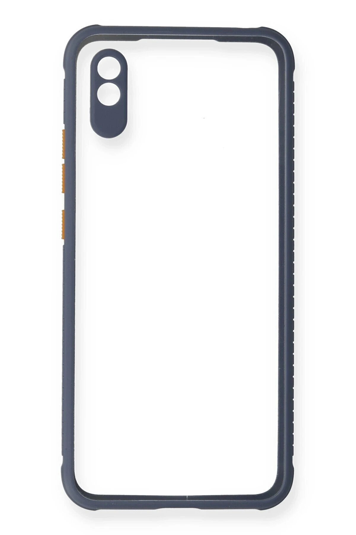 Xi̇aomi̇ Redmi̇ 9A Kılıf Mi̇ami̇ Şeffaf Si̇li̇kon - Gri̇ - Dropx5165-1145