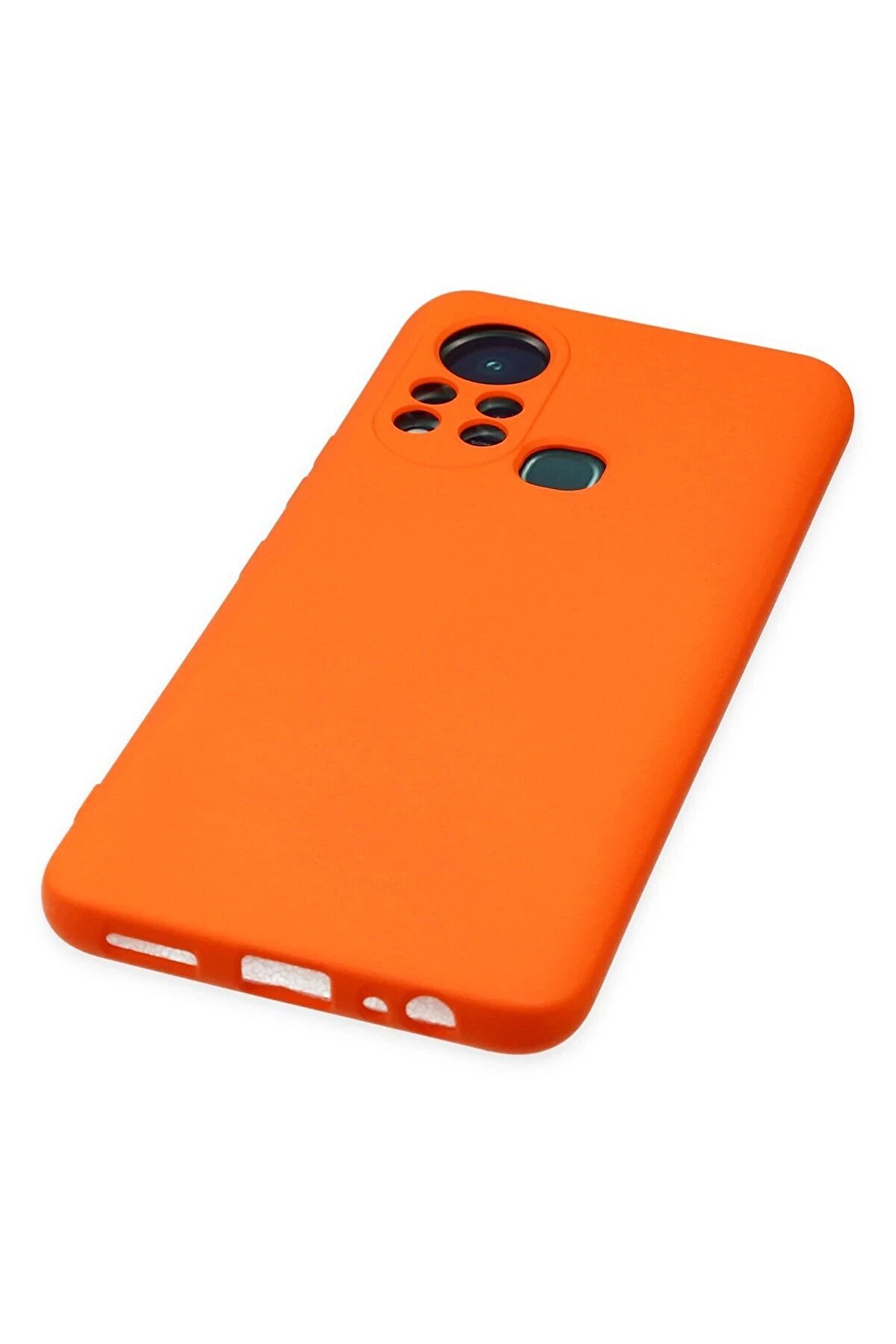 İnfi̇ni̇x Hot 11S Kılıf Nano İçi̇ Kadi̇fe Si̇li̇kon - Turuncu - Dropx6413-6274