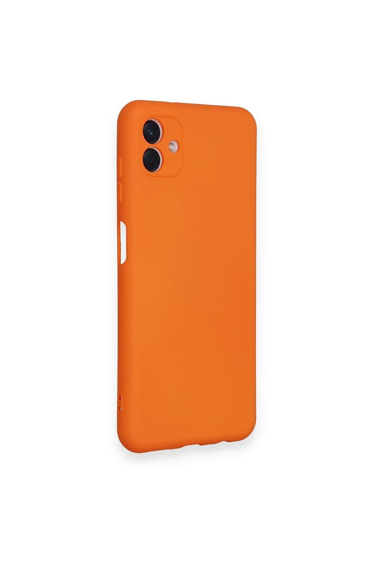 Samsung Galaxy A04 Kılıf Nano İçi̇ Kadi̇fe Si̇li̇kon - Turuncu - Dropx8069-6381
