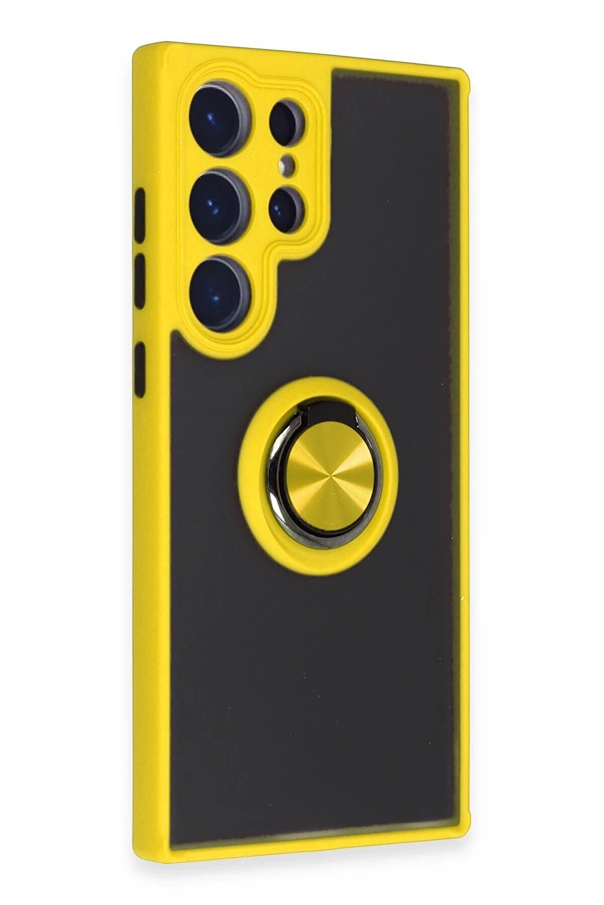Samsung Galaxy S23 Ultra Kılıf Montreal Y&uuml;z&uuml;kl&uuml; Si̇li̇kon Kapak - Sarı - Dropx1426-2598