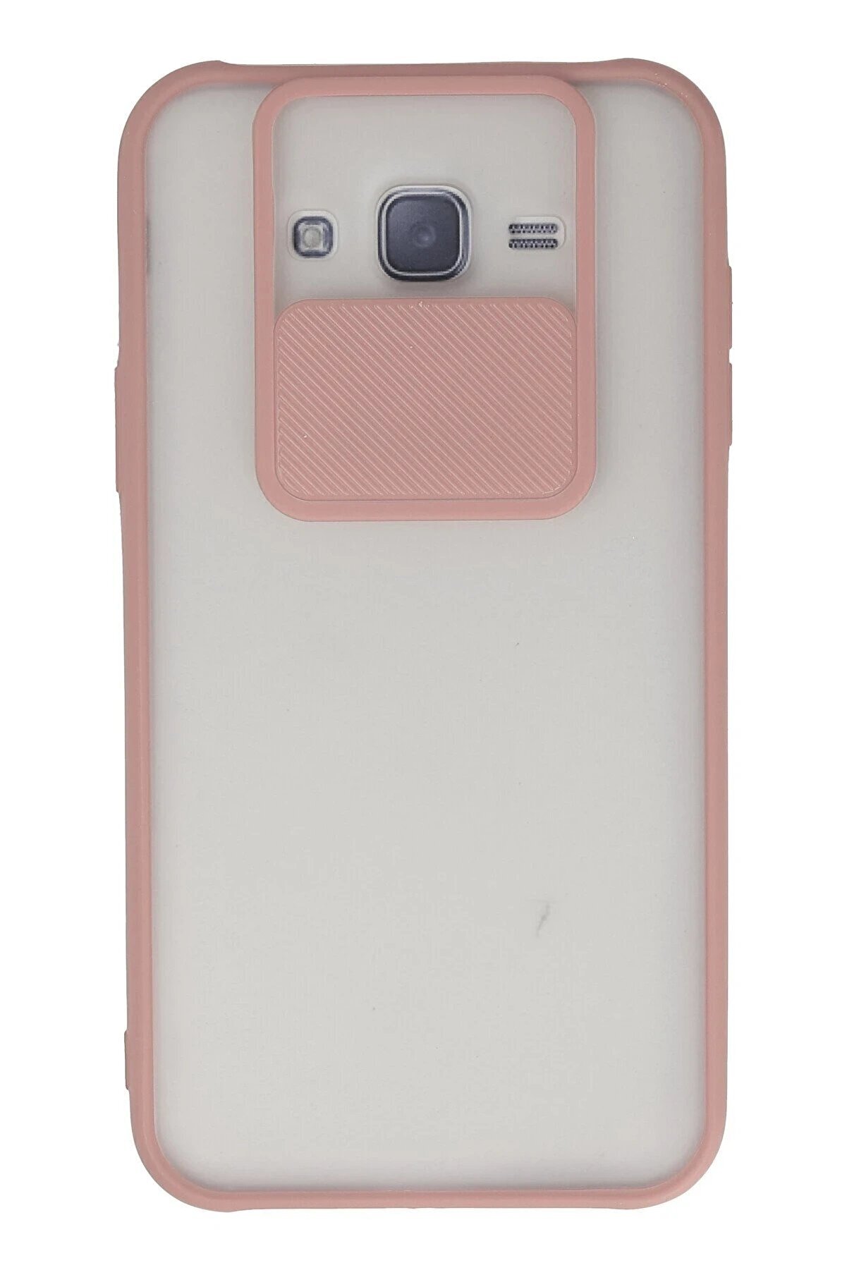 CepteToptan Samsung Galaxy J7 Kılıf Palm Buzlu Kamera S&uuml;rg&uuml;l&uuml; Silikon - Pembe - DROPX6833-7983
