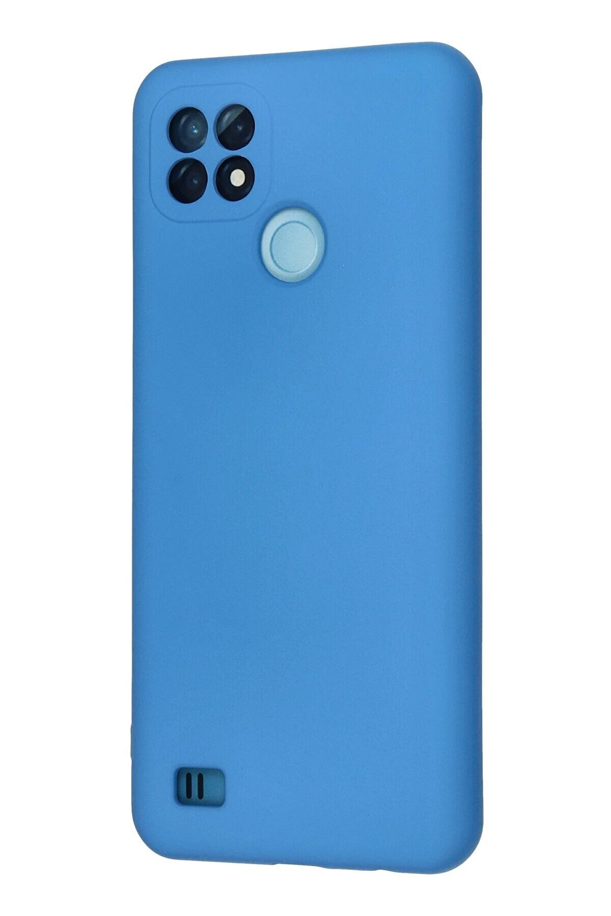 Realme C21 Kılıf Nano İçi̇ Kadi̇fe Si̇li̇kon - Mavi̇ - Dropx1818-1193