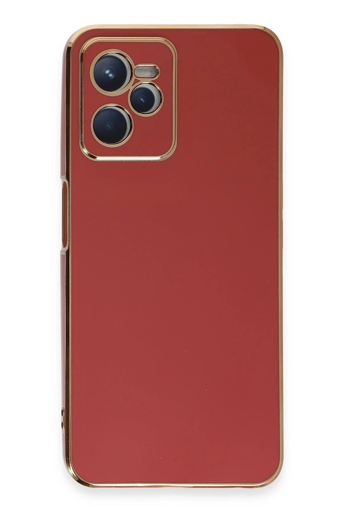 CepteToptan Realme C35 Kılıf Volet Silikon - Kırmızı - DROPX5598-4320