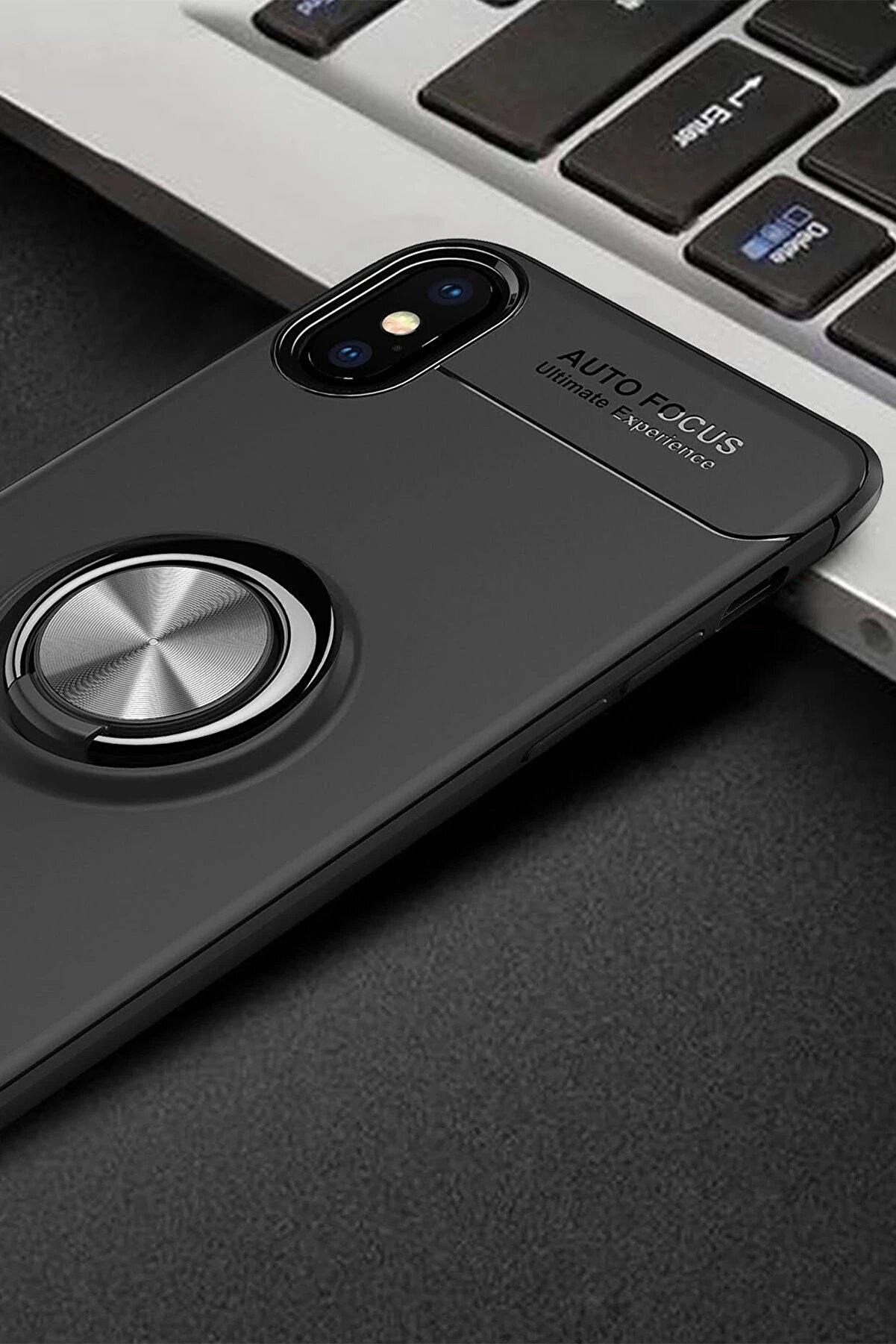 İphone Xs Max Kılıf Range Yüzüklü Si̇li̇kon - Si̇yah - Dropx3451-7424