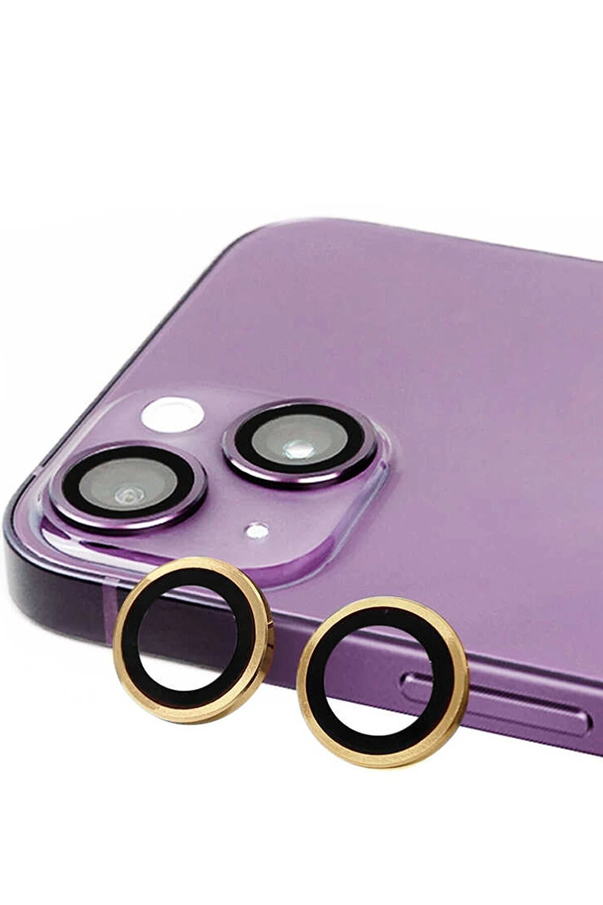 CepteToptan iPhone 15 Plus Raze Metal Kamera Lens - Sarı - DROPX2584-8105