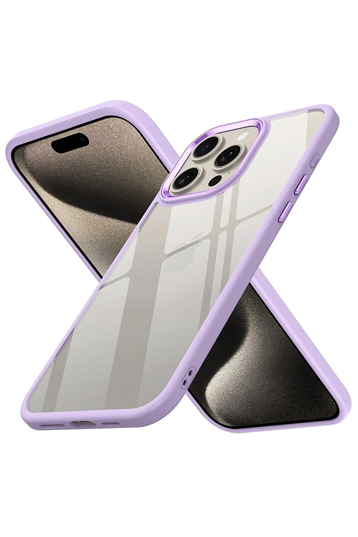 İphone 15 Pro Max Kılıf Power Si̇li̇kon - Li̇la - Dropx4934-9368