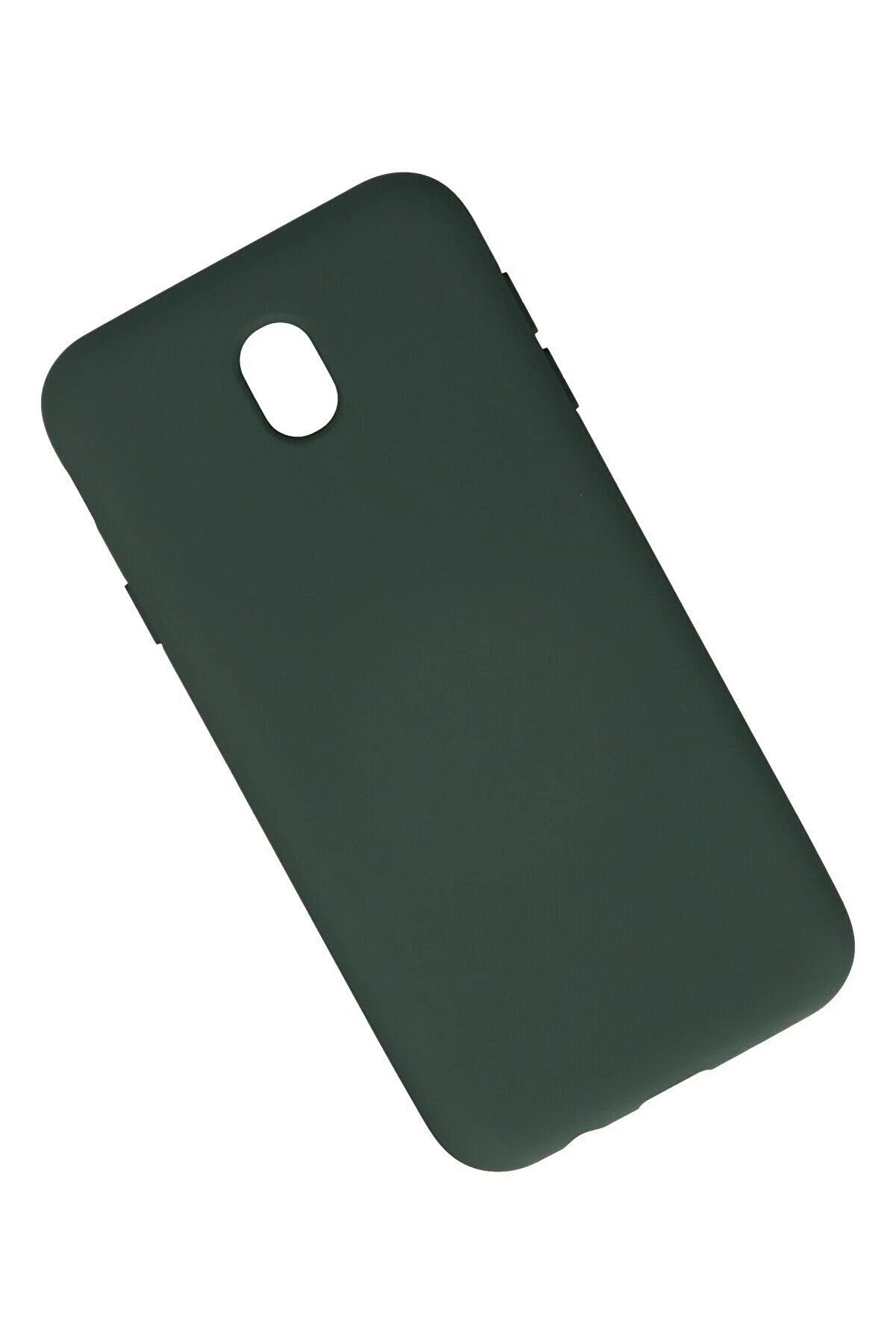 Samsung Galaxy J7 Pro / J730 Kılıf Nano İ&ccedil;i̇ Kadi̇fe Si̇li̇kon - Koyu Yeşi̇l - Dropx2235-6670
