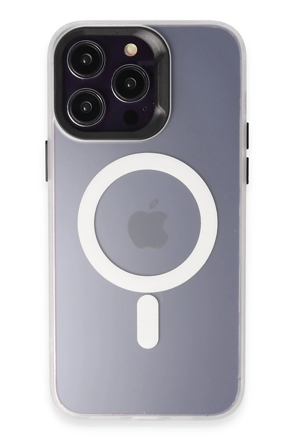 CepteToptan iPhone 15 Pro Max Kılıf Mateks Magsafe Kapak - Beyaz - DROPX2260-6687