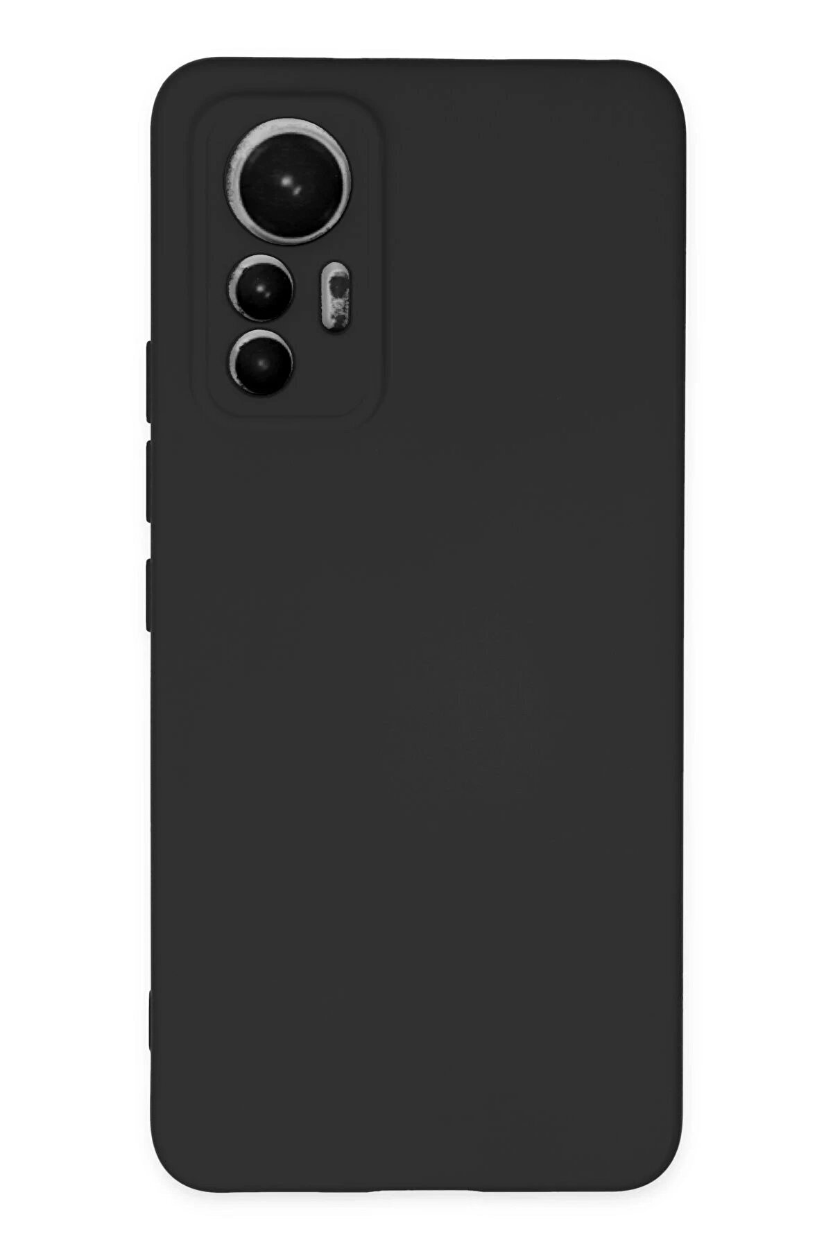 CepteToptan Xiaomi Mi 12 Lite Kılıf Nano içi Kadife Silikon - Siyah - DROPX8401-5117
