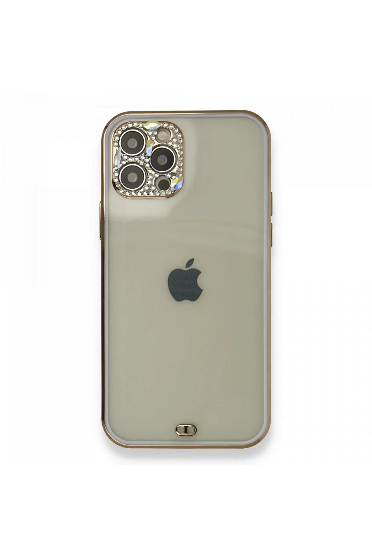 CepteToptan iPhone 12 Pro Kılıf Liva Taşlı Silikon - Mor - DROPX4258-1673