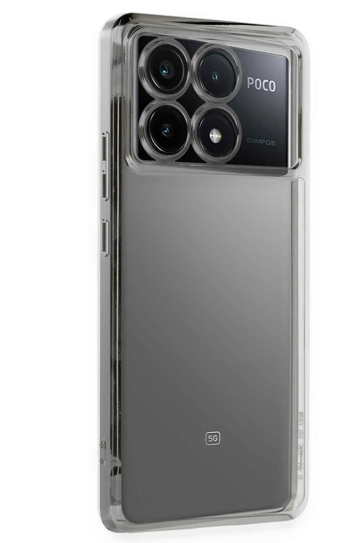 CepteToptan Xiaomi Poco X6 Pro Kılıf Lensli Silikon - G&uuml;m&uuml;ş - DROPX1975-5907