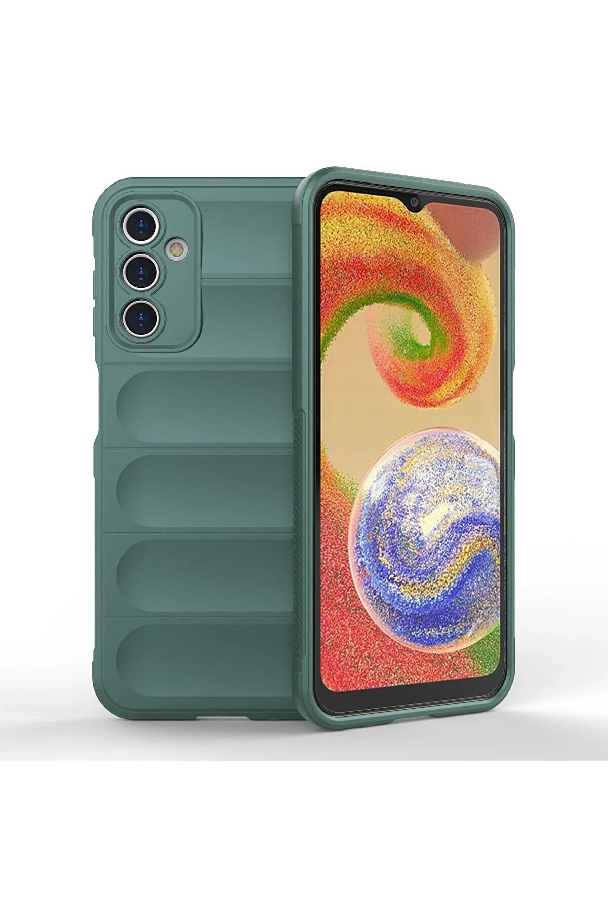 CepteToptan Samsung Galaxy A14 4G Kılıf Optimum Silikon - Koyu Yeşil - DROPX2698-2184