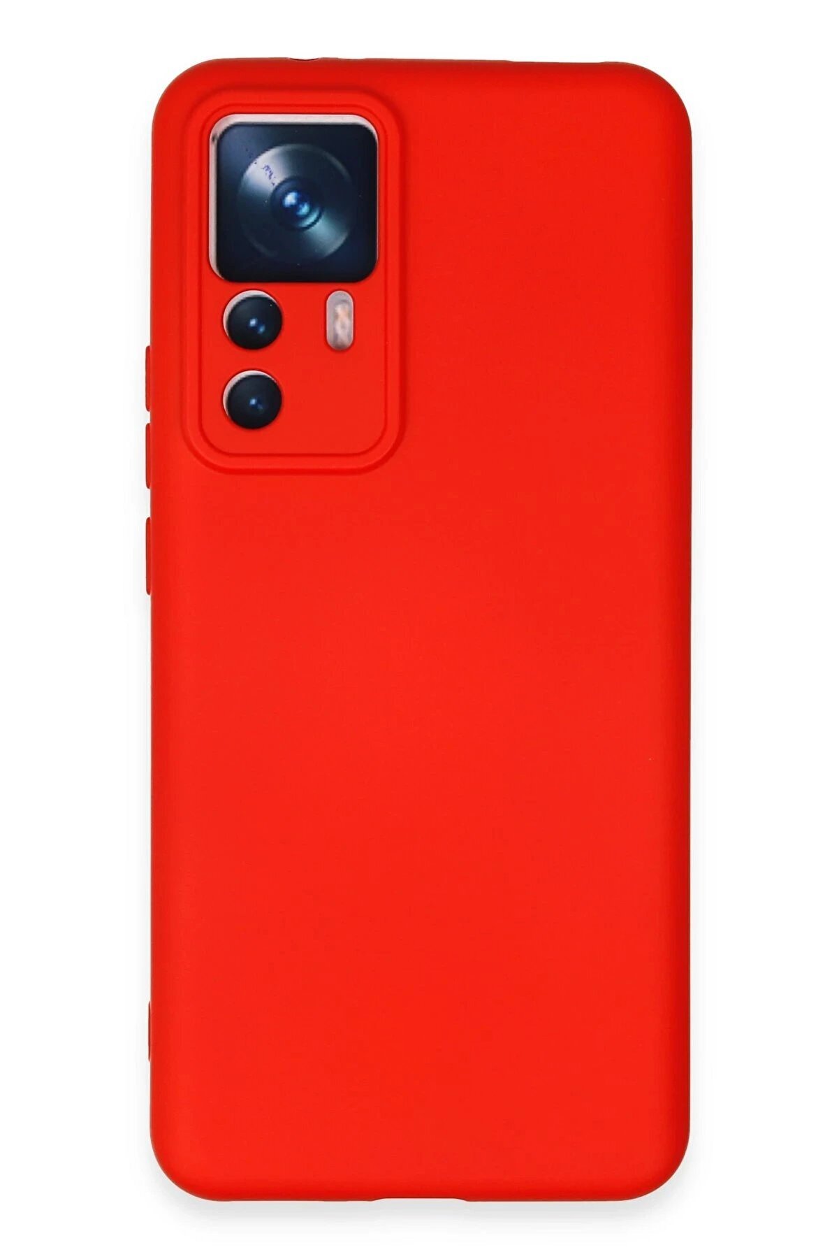CepteToptan Xiaomi Mi 12T Pro Kılıf Nano içi Kadife Silikon - Kırmızı - DROPX8168-1854