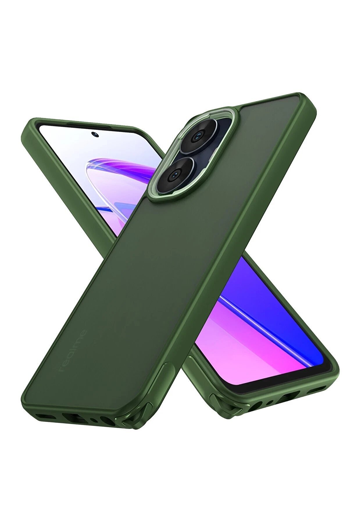 CepteToptan Realme C55 Kılıf Elegant Kapak - Yeşil - DROPX9914-8116