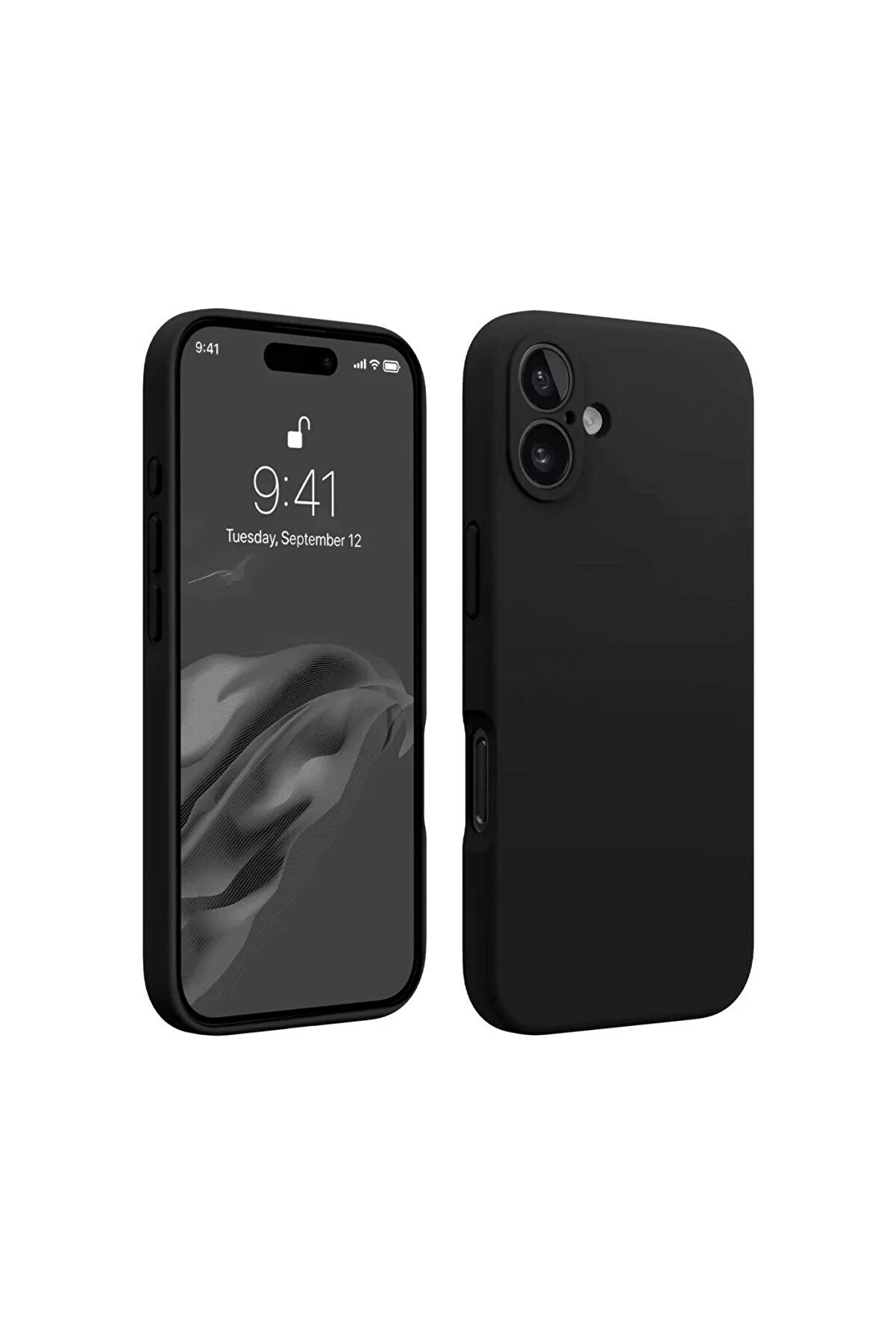 CepteToptan iPhone 16 Plus Kılıf First Silikon - Siyah - DROPX5766-9617