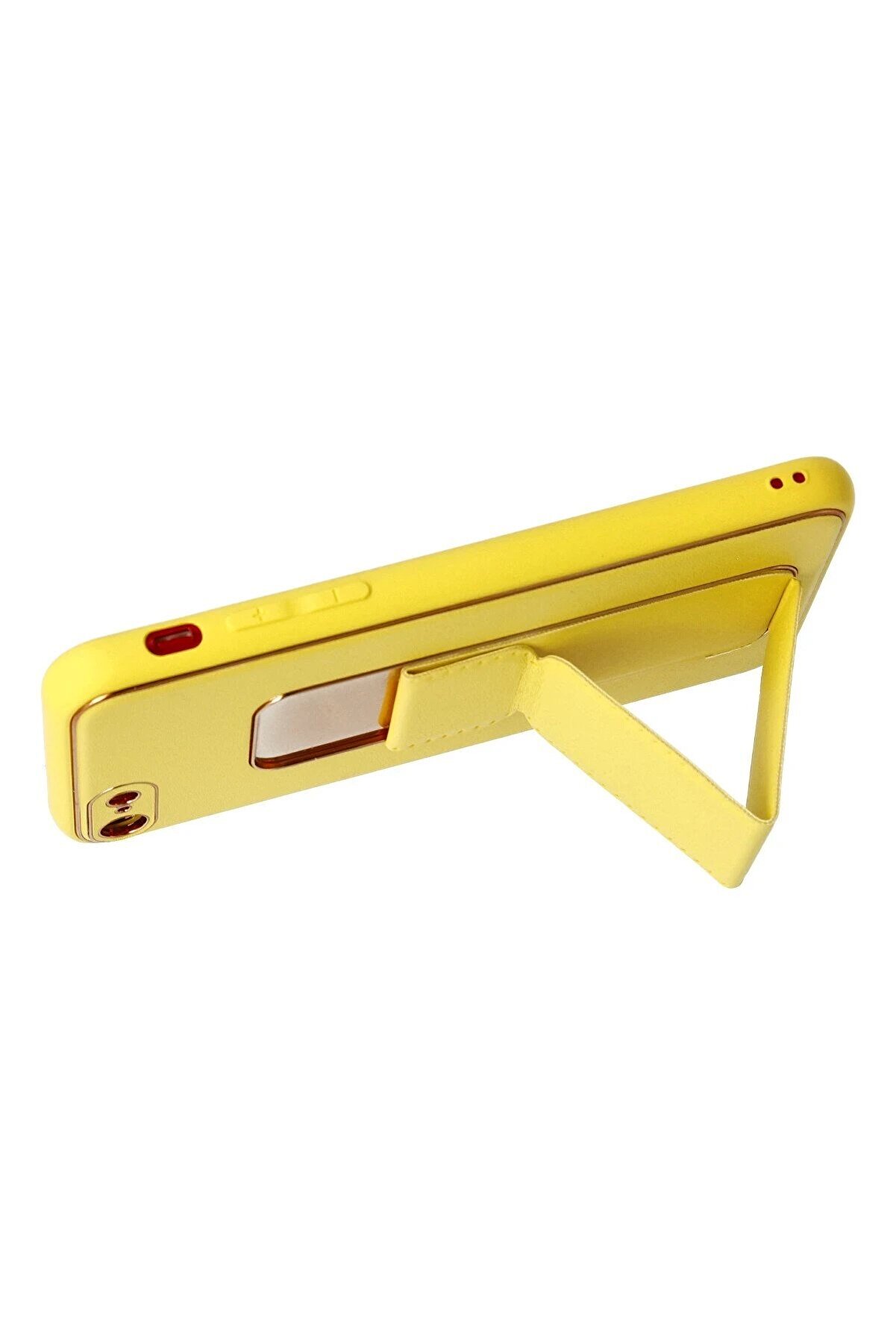 İphone 7 Kılıf Coco Deri̇ Standlı Kapak - Sarı - Dropx6664-4397