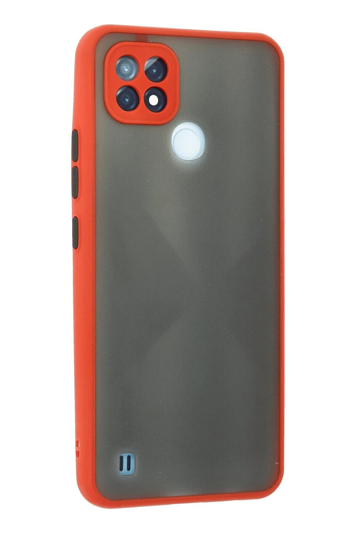 Realme C21 Kılıf Montreal Si̇li̇kon Kapak - Kırmızı - Dropx5989-3834