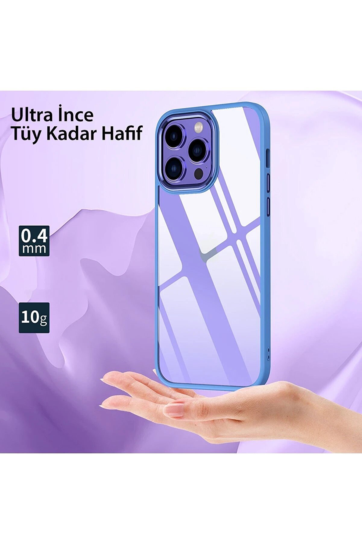 İphone 14 Pro Kılıf Power Si̇li̇kon - Li̇la - Dropx6228-8520