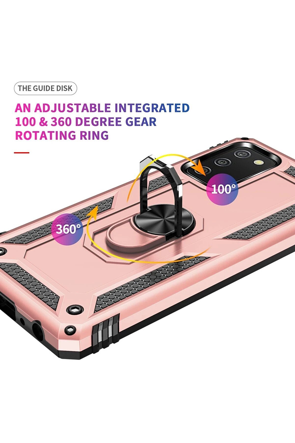 Samsung Galaxy A03S Kılıf Sofya Y&uuml;z&uuml;kl&uuml; Si̇li̇kon Kapak - Rose - Dropx7463-7058