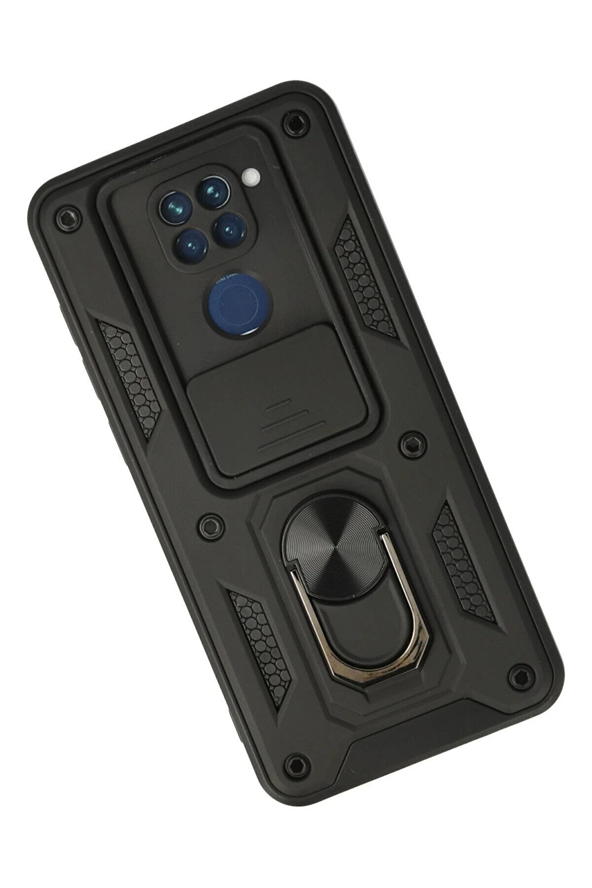 Xi̇aomi̇ Redmi̇ Note 9 Kılıf Pars Lens Yüzüklü Si̇li̇kon - Si̇yah - Dropx4228-2329