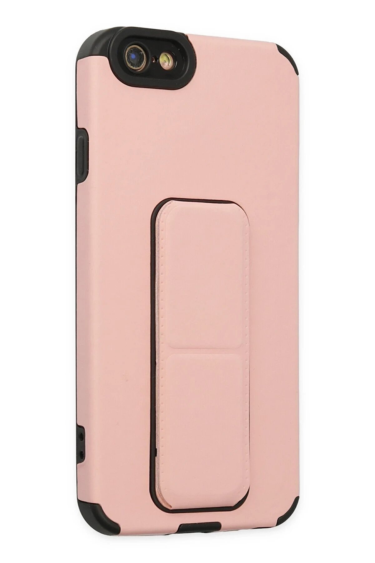 İphone 6 Kılıf Mega Standlı Si̇li̇kon - Pudra - Dropx6809-5381