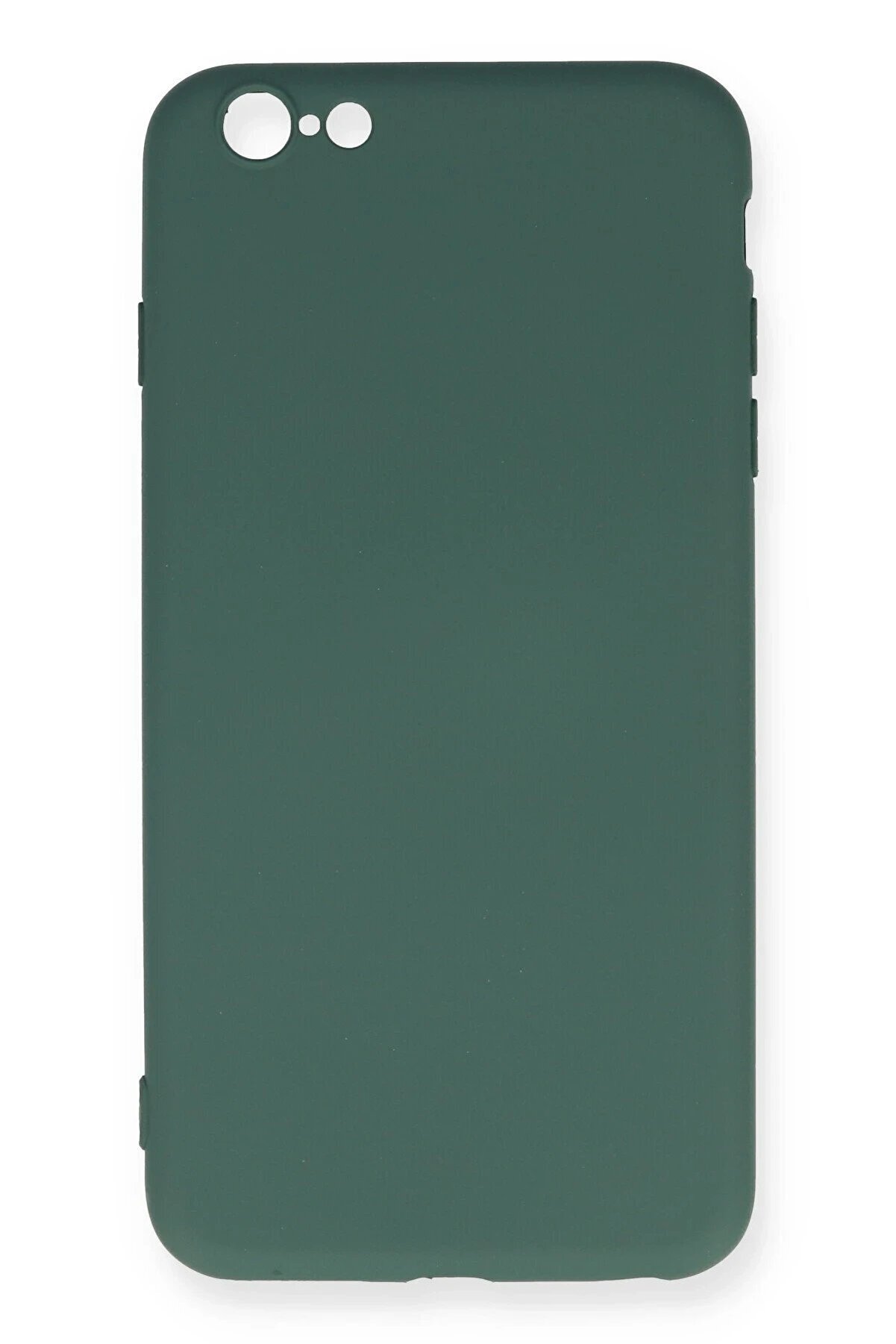 CepteToptan iPhone 6 Plus Kılıf Nano içi Kadife Silikon - Koyu Yeşil - DROPX9857-7651