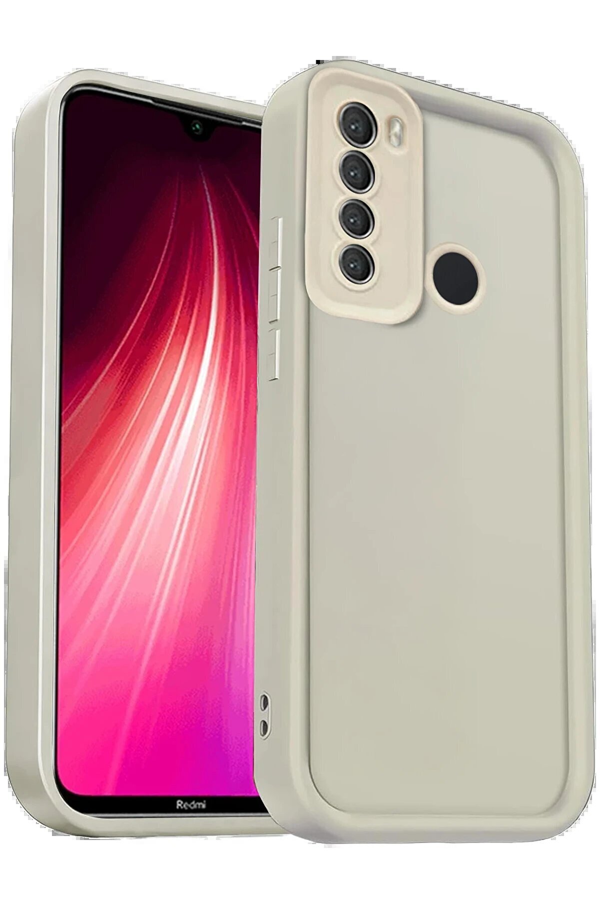 CepteToptan Xiaomi Redmi Note 8 Kılıf Viera Silikon - Krem - DROPX7684-7373
