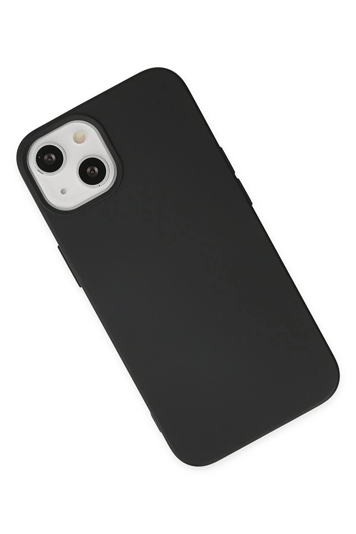 İphone 14 Kılıf Nano İçi̇ Kadi̇fe Si̇li̇kon - Si̇yah - Dropx1584-1883