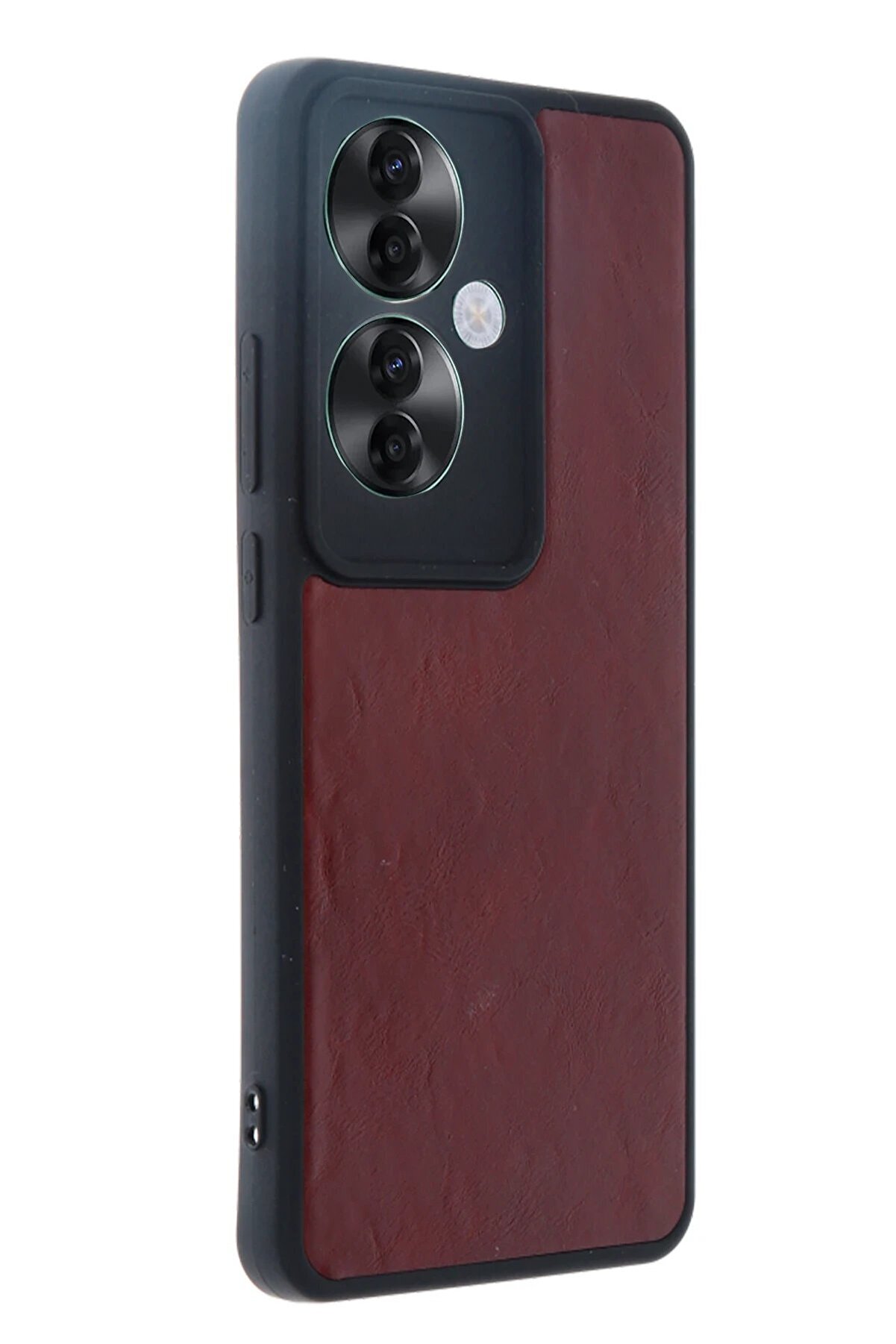 CepteToptan Oppo Reno 11F Kılıf Aras Deri Kapak - Bordo - DROPX9832-2180