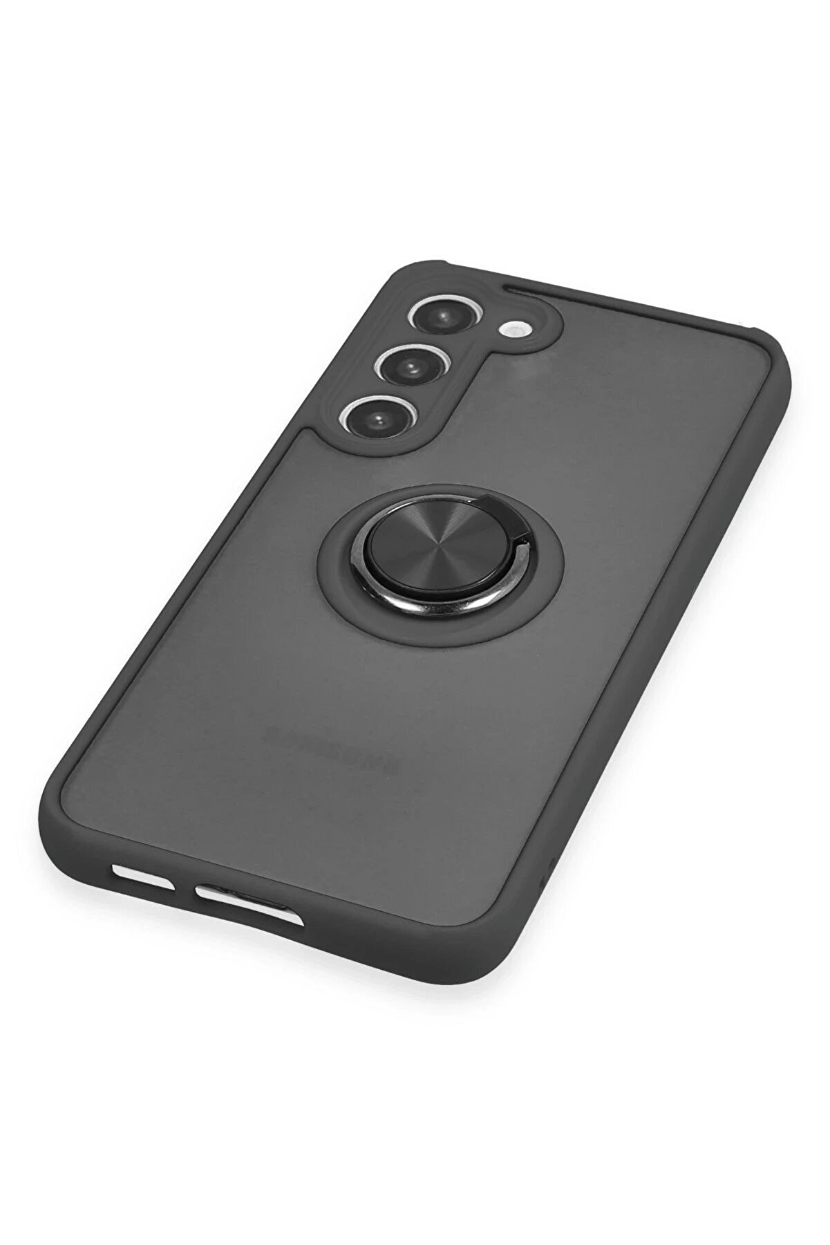 Samsung Galaxy S23 Plus Kılıf Montreal Yüzüklü Si̇li̇kon Kapak - Si̇yah - Dropx8576-4290
