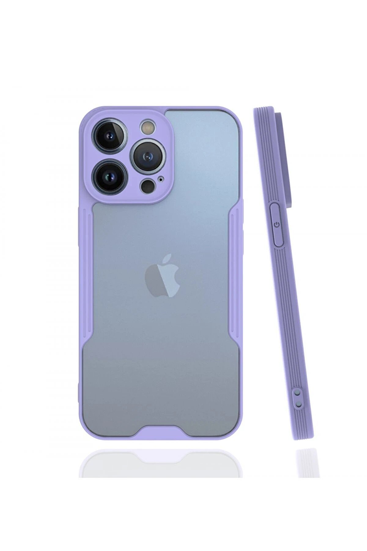 CepteToptan iPhone 13 Pro Max Kılıf Platin Silikon - Lila - DROPX9314-9490