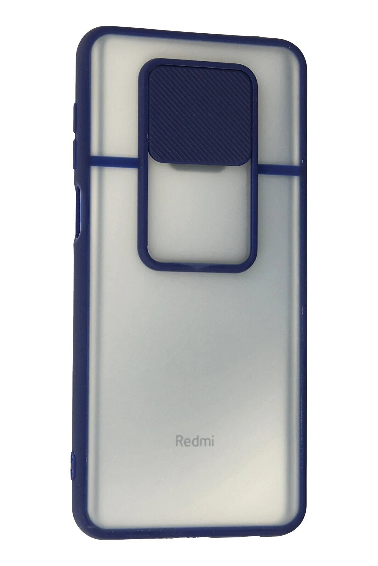 Xi̇aomi̇ Redmi̇ Note 9 Pro Kılıf Palm Buzlu Kamera Sürgülü Si̇li̇kon - Laci̇vert - Dropx1610-1334