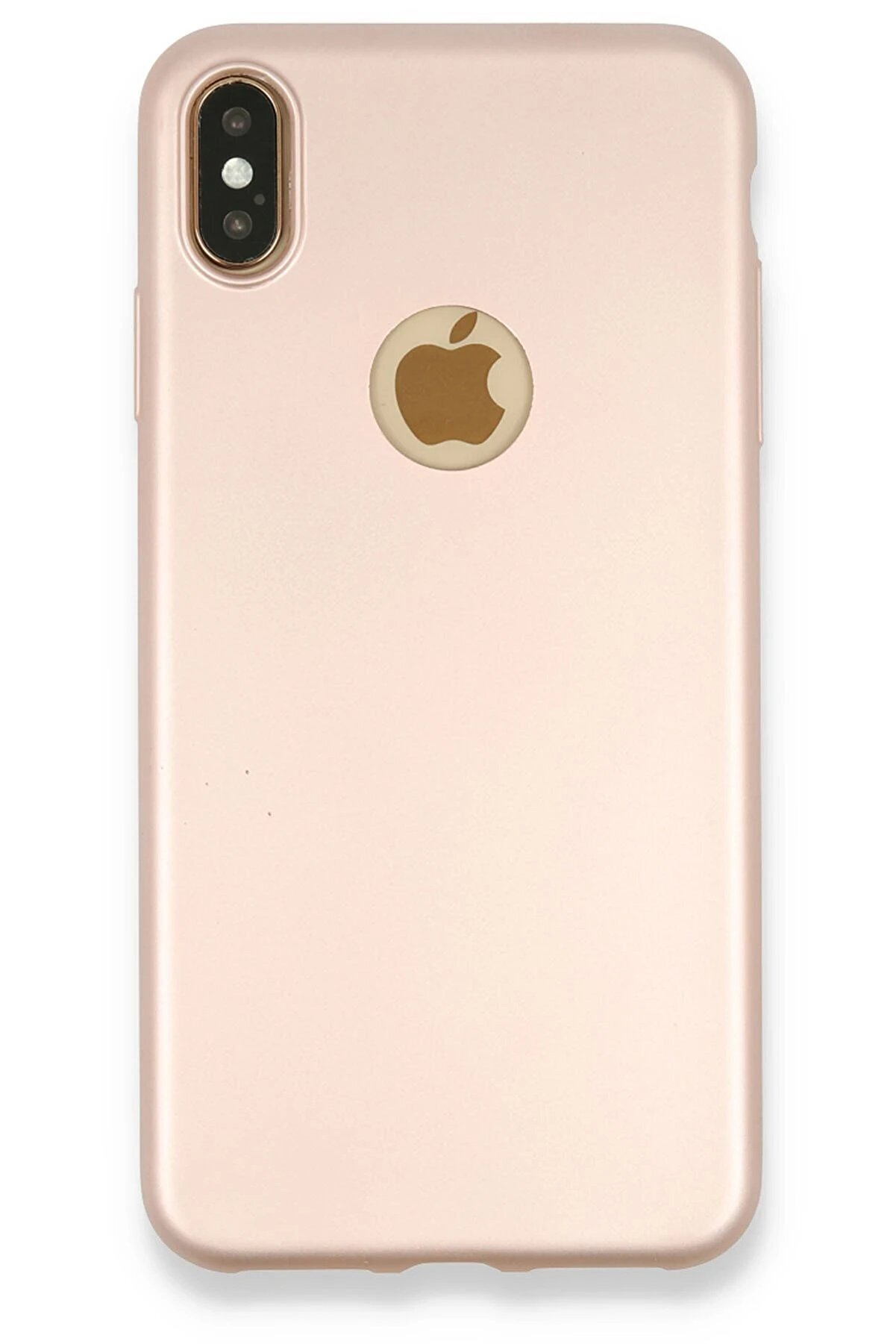 CepteToptan iPhone XS Max Kılıf First Silikon - Rose Gold - DROPX1839-8231