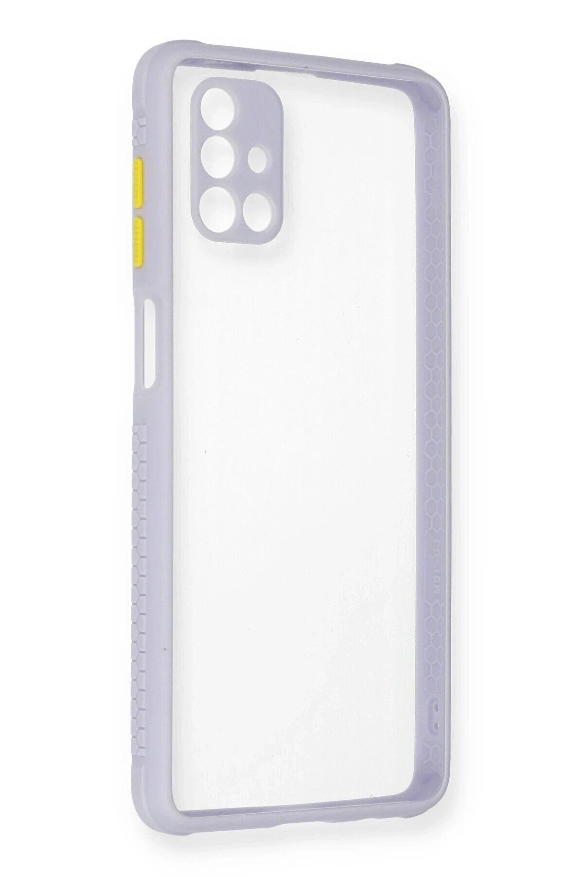 CepteToptan Samsung Galaxy M51 Kılıf Miami Şeffaf Silikon - Lila - DROPX9686-6793