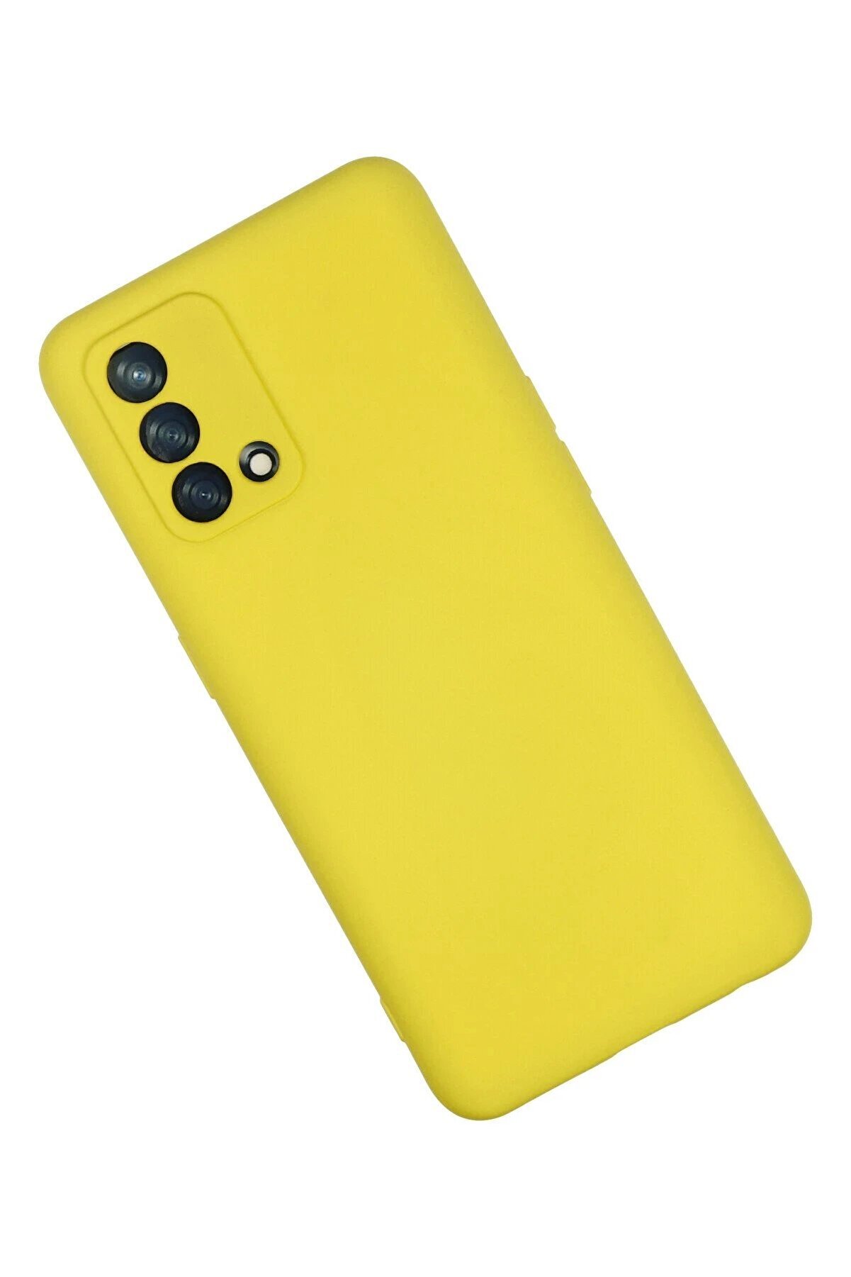Oppo A74 4G Kılıf Nano İ&ccedil;i̇ Kadi̇fe Si̇li̇kon - Sarı - Dropx8625-5488