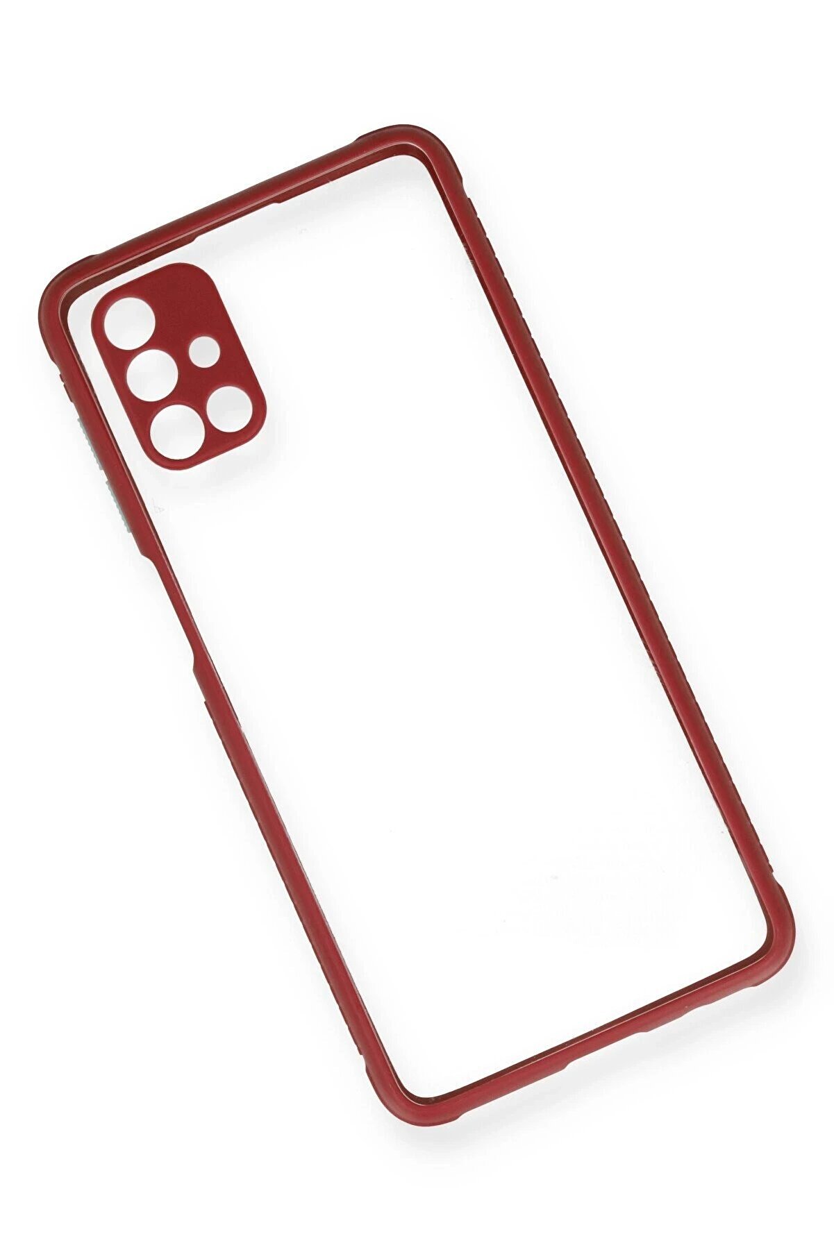 Samsung Galaxy M51 Kılıf Mi̇ami̇ Şeffaf Si̇li̇kon - Fuşya - Dropx3365-9927