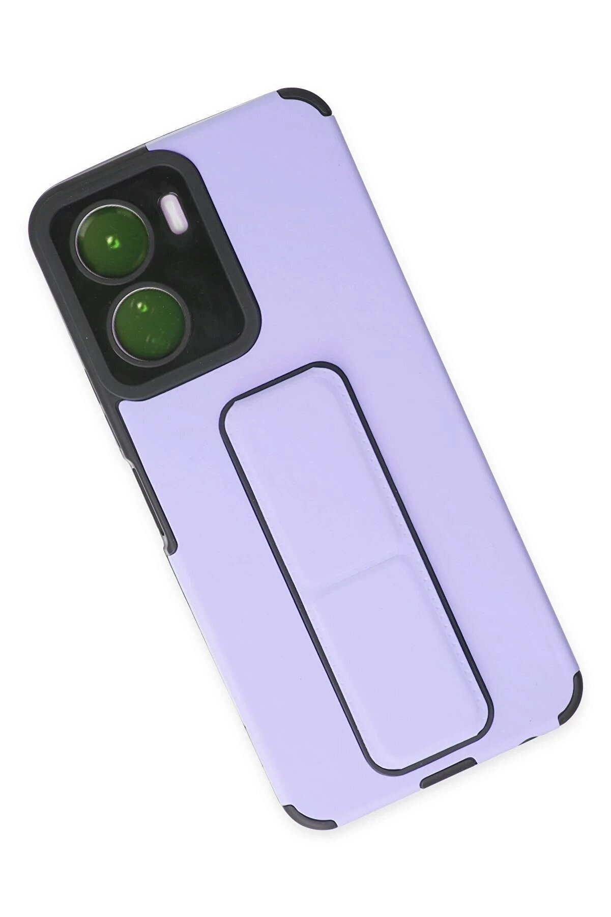 Vi̇vo Y16 Kılıf Mega Standlı Si̇li̇kon - Li̇la - Dropx2578-7139