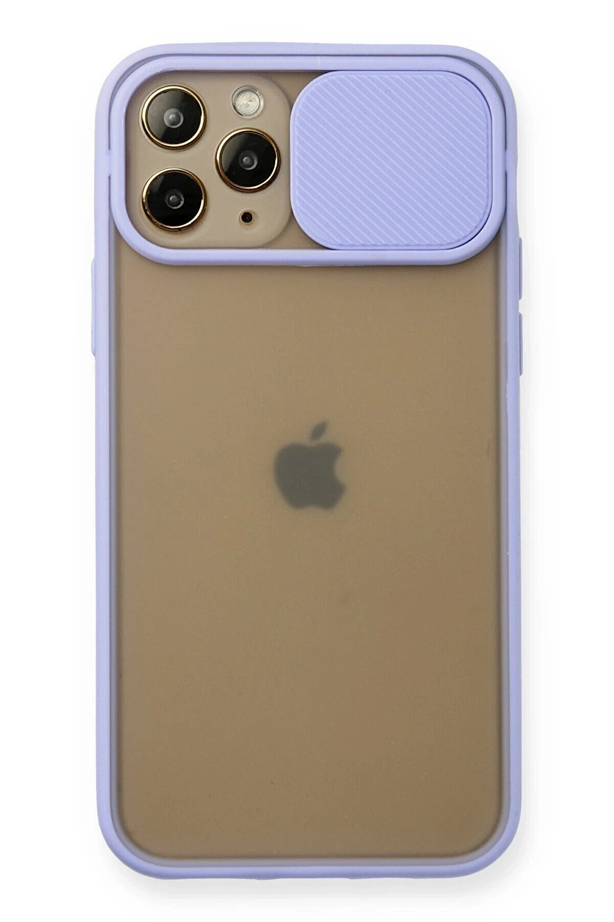 CepteToptan iPhone 11 Pro Kılıf Palm Buzlu Kamera Sürgülü Silikon - Lila - DROPX6625-3613