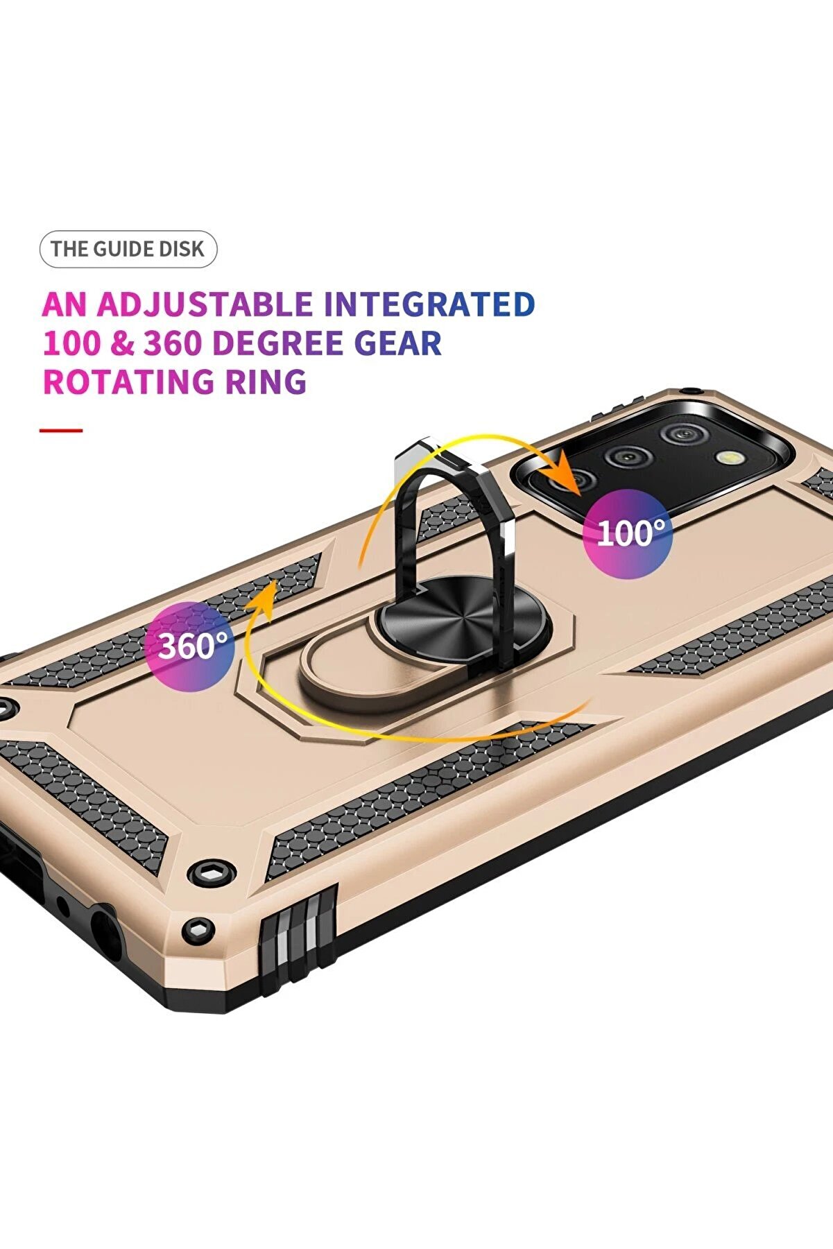 Samsung Galaxy A02S Kılıf Sofya Y&uuml;z&uuml;kl&uuml; Si̇li̇kon Kapak - Gold - Dropx2011-1927