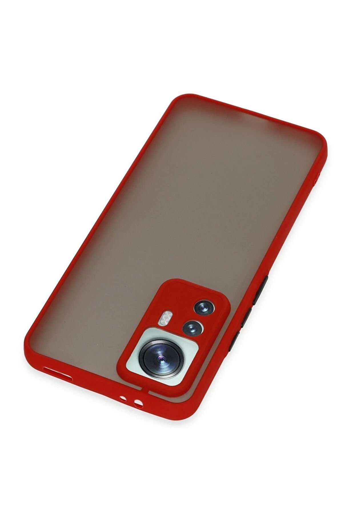 Xi̇aomi̇ Mi̇ 12T Pro Kılıf Montreal Si̇li̇kon Kapak - Kırmızı - Dropx3201-5235