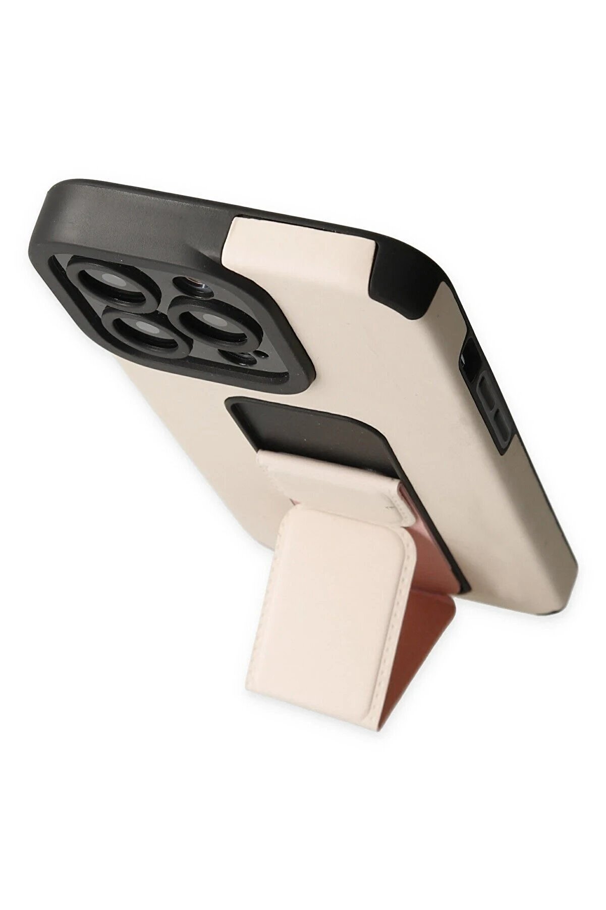 İphone 13 Pro Max Kılıf Mega Standlı Si̇li̇kon - Gold - Dropx6633-5324