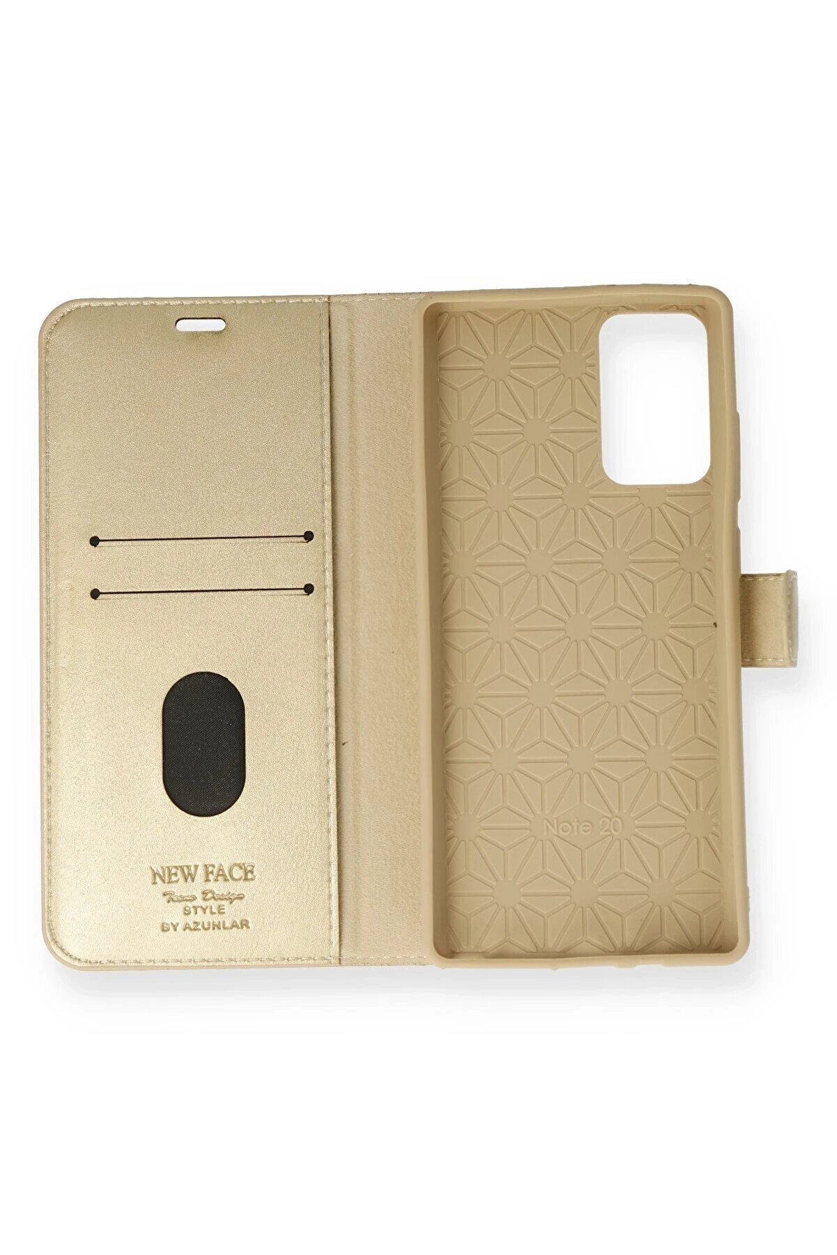 Samsung Galaxy Note 20 Kılıf Trend S Plus Kapaklı Kılıf - Gold - Dropx6764-3687
