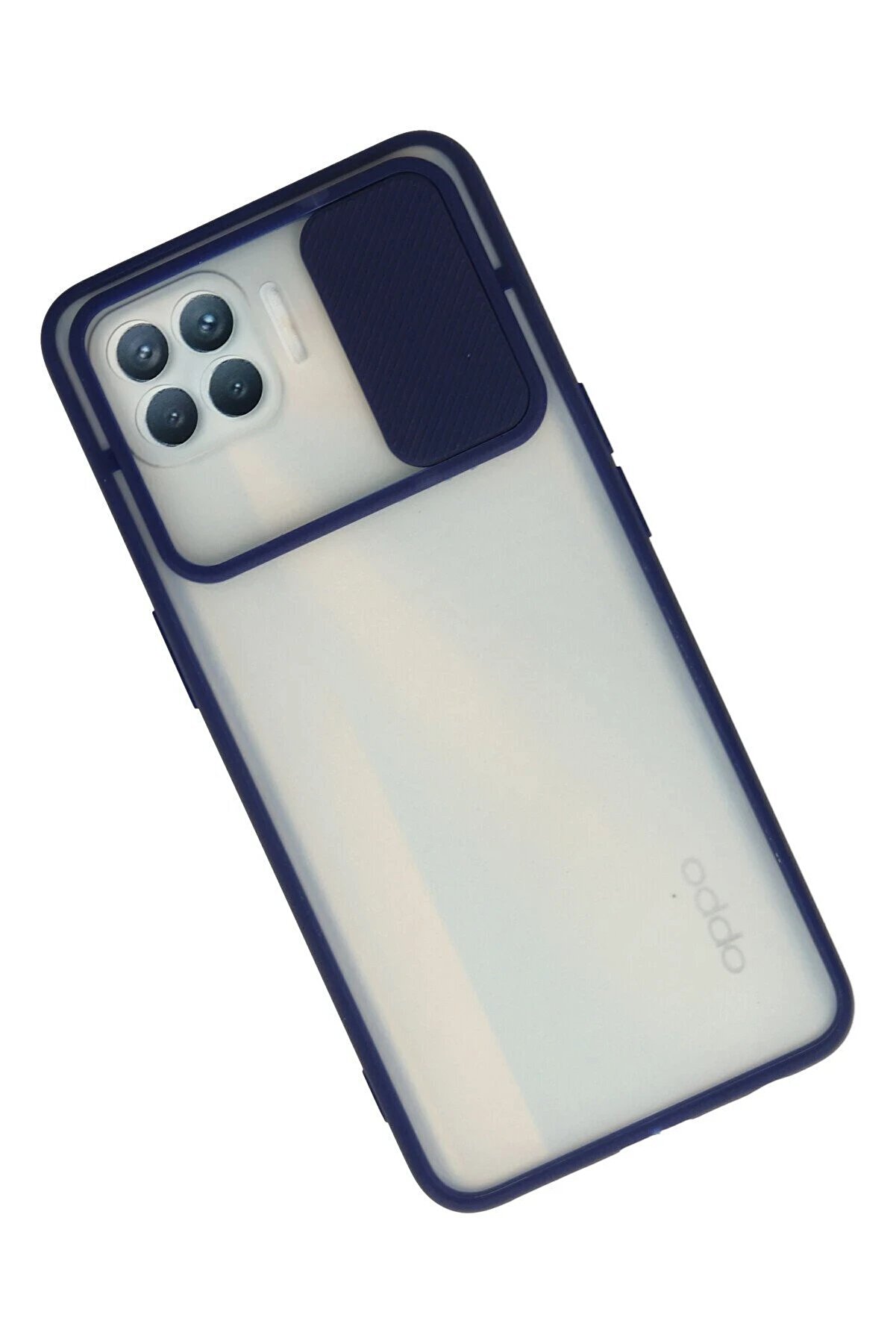 Oppo Reno 4 Li̇te Kılıf Palm Buzlu Kamera Sürgülü Si̇li̇kon - Laci̇vert - Dropx6988-7707