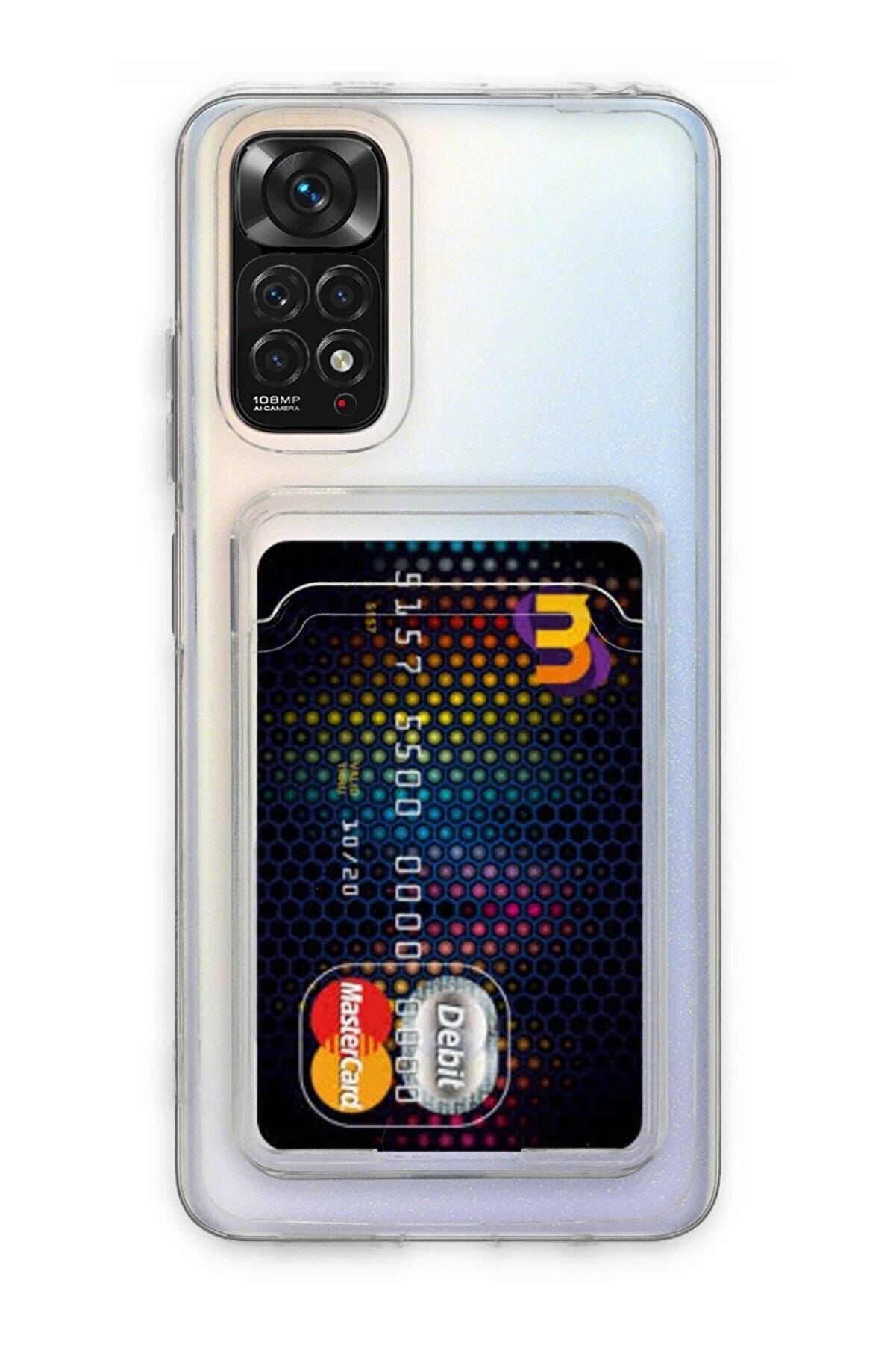 CepteToptan Xiaomi Redmi Note 11 Pro Kılıf Kart Şeffaf Silikon - Şeffaf - DROPX8646-5058