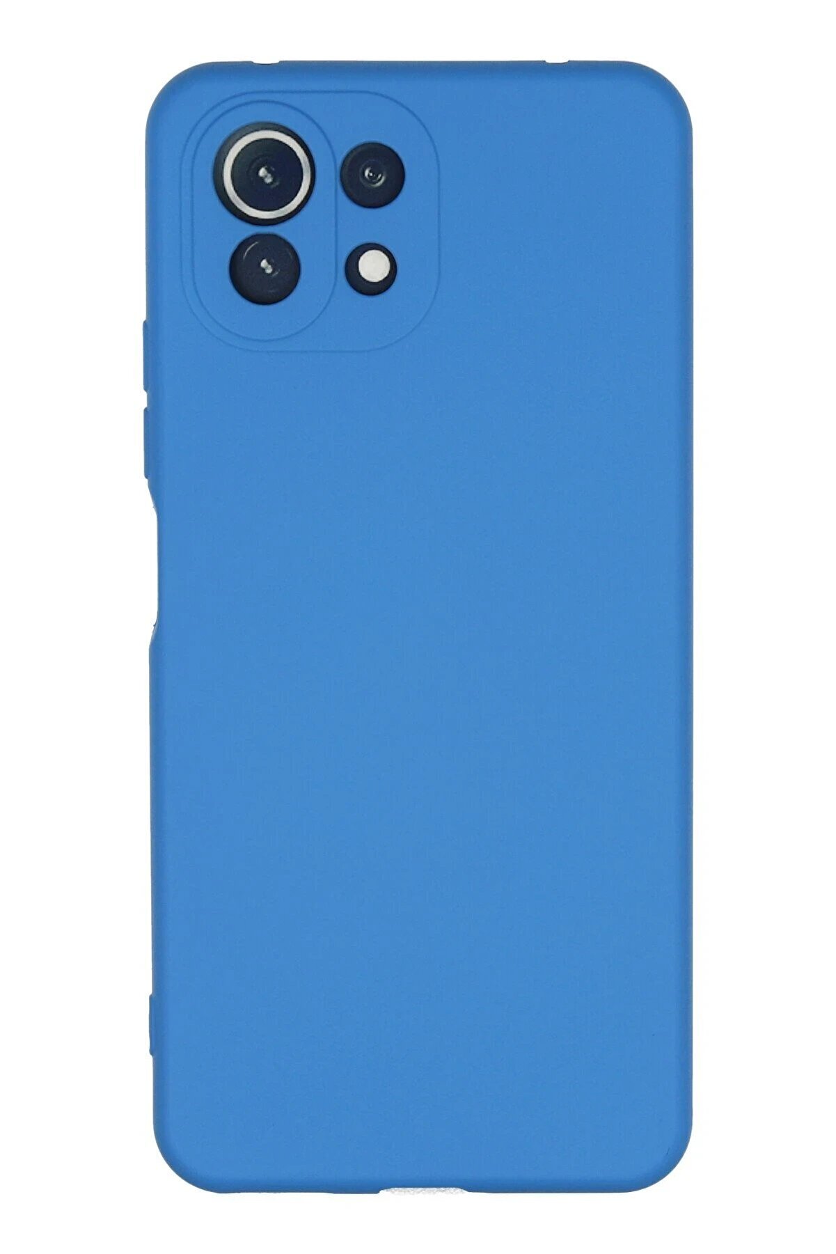 CepteToptan Xiaomi Mİ 11 Lite Kılıf Nano içi Kadife Silikon - Mavi - DROPX7390-8819