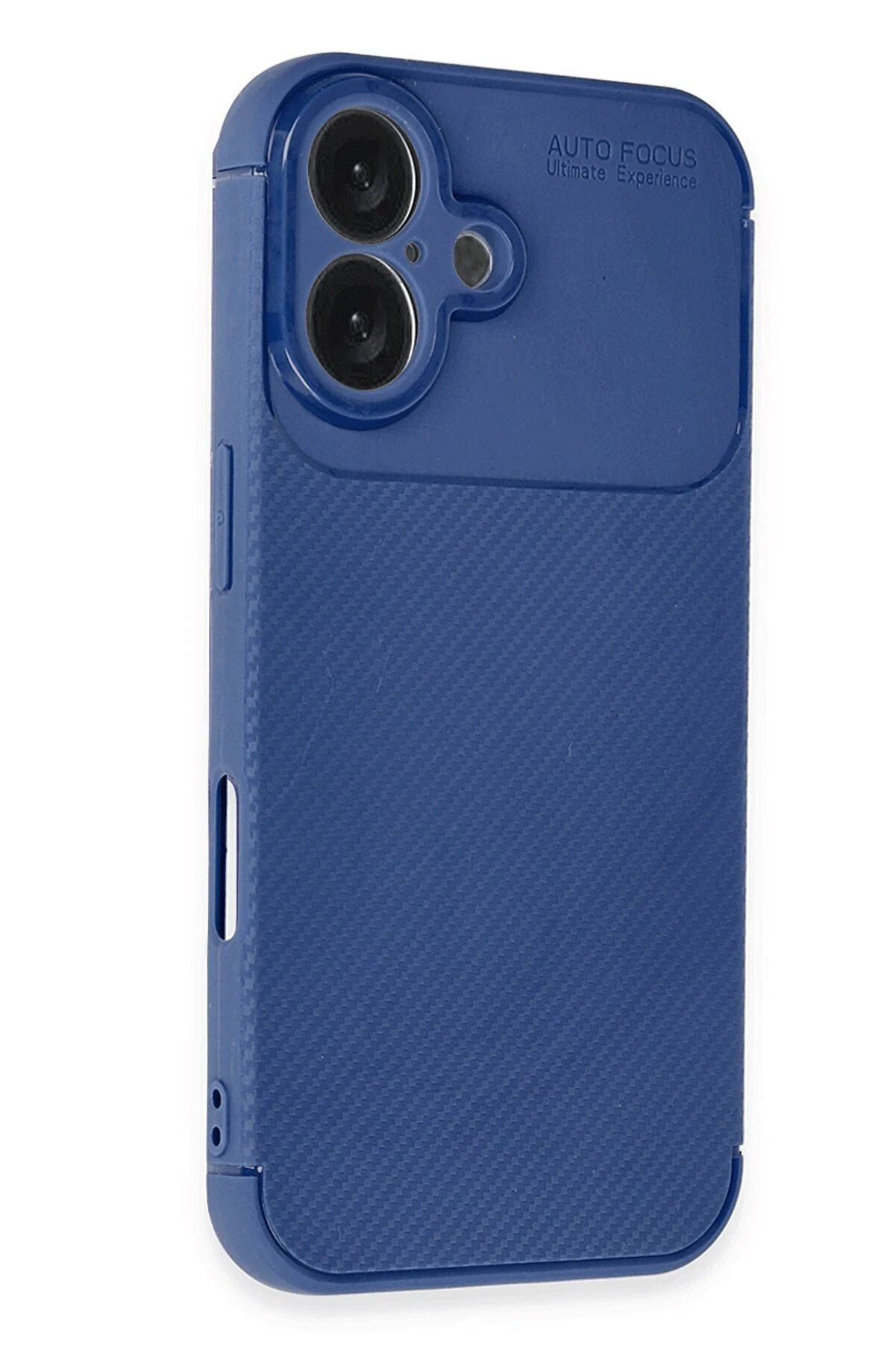 İphone 16 Plus Kılıf Auto Focus Karbon Kapak - Laci̇vert - Dropx7540-4741