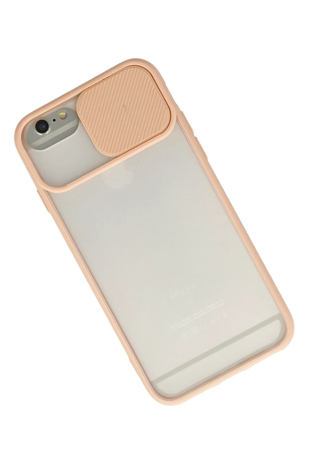 İphone 6 Kılıf Palm Buzlu Kamera Sürgülü Si̇li̇kon - Pembe - Dropx8645-8727