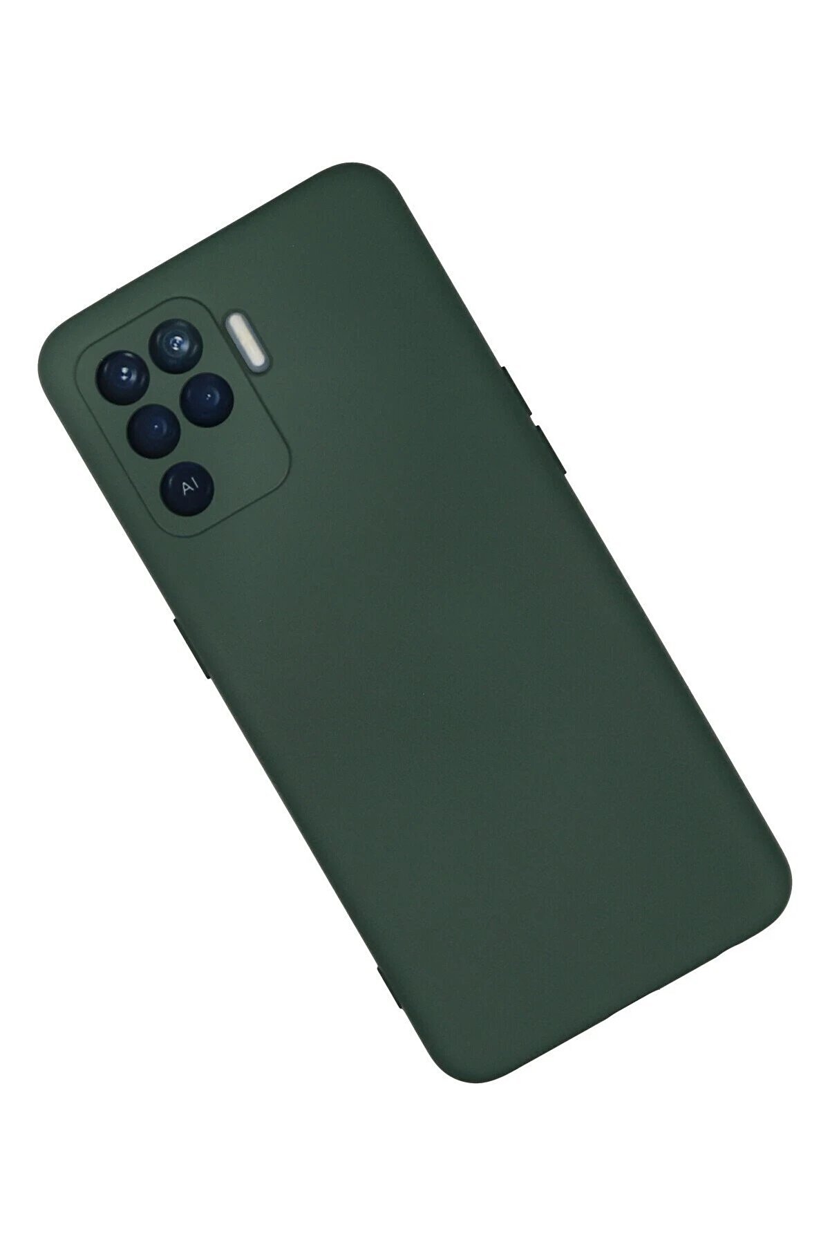 Oppo Reno 5 Li̇te Kılıf Nano İçi̇ Kadi̇fe Si̇li̇kon - Koyu Yeşi̇l - Dropx4025-1884