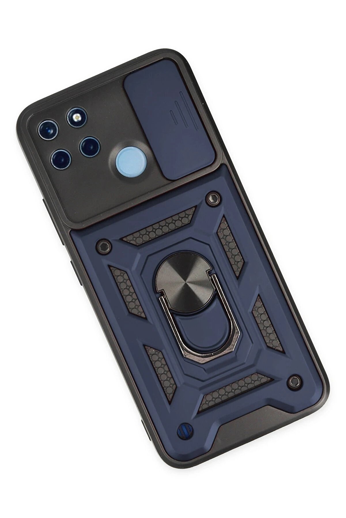 Realme C25Y Kılıf Pars Lens Yüzüklü Si̇li̇kon - Laci̇vert - Dropx6353-2732